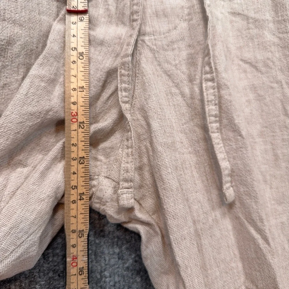 Abercrombie & Fitch Cargo Joggers Mens XXL Tan Linen Blend Stretch Casual Pants